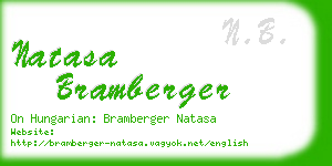 natasa bramberger business card